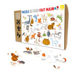 Puzzle en bois 12 pièces Alphabet animaux