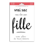 Transfert textile thermocollant Sac de fille 15 x 21 cm
