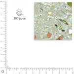 Perles facettées 3 mm en verre Cristal de roche