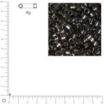 Perles de rocaille Miyuki Delicas métallique 4 g - Bronze