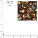 Perles de rocaille 2,6 mm garniture argent - Cuivre