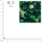 Perles de rocaille 2,6 mm garniture argent - Vert moyen