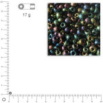 Perles de rocaille 2,6 mm opaques lustrées - Noir lustré