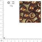 Perles de rocaille 2 mm garniture argent - Cuivre