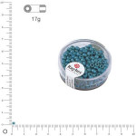 Rocaille Metallic dépoli - Turquoise - Ø 2,6 mm x 17 g