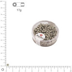 Perles de rocailles Metallic dépoli Ø 4 mm x 17g - Argent brillant