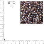 Perles de rocailles Rainbow intérieur argenté Ø 2,6 mm x 17 g - Violet clair