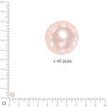 Perles en verre Renaissance 6 mm - Rose poudre