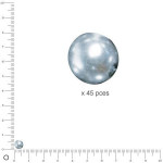 Perles en verre Renaissance 6 mm - Gris argenté