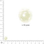 Perles en verre Renaissance 10 mm - Blanc neige