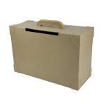 Objet en papier mâché  urne valise  14,5 x 36 x 23,5 cm