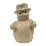 Bonhomme de neige en papier mâché à décorer 6 cm