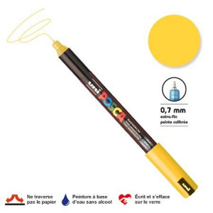 Marqueur PC-1MR calibrée extra-fine - Jaune