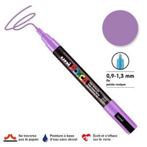 Marqueur PC-3M pointe conique fine - Lilas