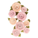 Fleurs en papier Roses Ø 3 à 4 cm