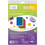 Plastique fou 10 feuilles couleurs assorties