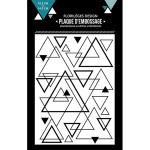 Plaque d'embossage Mix de triangles - 10,5 x 14,5 cm