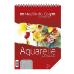 Bloc de papier aquarelle grain fin à spirale Le Rouge 325 g/m² - 24 x 32 cm