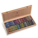 Pastels à l'écu coffret en bois - assortiment 50 pièces