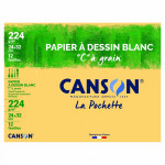 Canson C à GRAIN, Grain Fin 224g/m², pochette - 24 x 32 cm