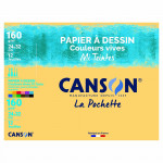 Papier Mi-Teintes 160g 24 x 32cm pochette de 12 feuilles vives