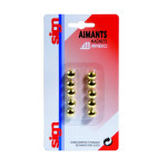 Aimant 9 mm Or 10 pcs