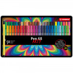 Feutres Stabilo Pen 68 - 50 couleurs assorties
