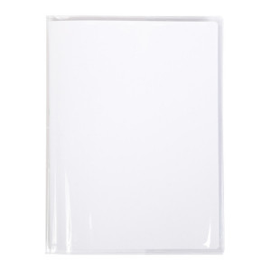 Protège-cahier transparent avec marque-page + porte-étiquette - 21 x 29,7 cm (A4)