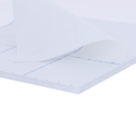 Carton mousse 10 mm 1 face adhésive + 1 face aluminium laqué blanc - 70 x 100 cm