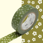 Masking Tape Fleurs ocre Nejiriume Uguisu