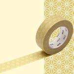 Masking Tape 1P Asanoha karekusa écru 15 mm x 10 m