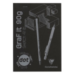 Bloc de papier GraF'it DOT avec repère 90 g/m² 80 Fles - 21 x 29,7 cm (A4)