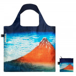 Sac shopping pliable avec pochette zip K. Hokusai Le fuji rouge - Loqi