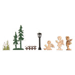 Miniatures en bois Anges et Jardin 7 pcs