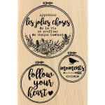 Gypsy Forest - Tampon Bois - Follow your Heart - 10 x 15 cm